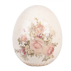 Keramická dekorace vejce s růžemi Rosien L – 14x16 cm