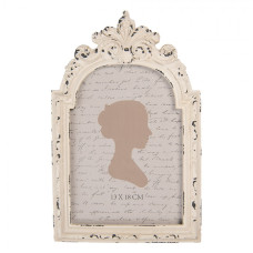 Béžový fotorámeček s patinou Cawagow – 16x2x25 cm na fotografii 13x18 cm