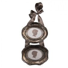 Dva černé fotorámečky na černé stuze Jonas – 14x3x27 cm