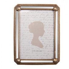 Zlatý fotorámeček s mušlemi a zrcadly Kwibbelaar – 16x2x21 cm na fotografii 13x18 cm