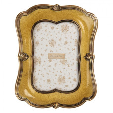 Zlato-žlutý fotorámeček s pávem Jorchant – 17x3x21 cm na fotografii 10x15 cm