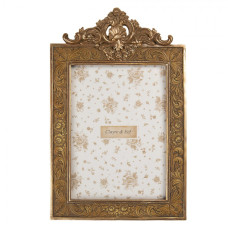 Zlatý fotorámeček ve vintage stylu Raissa – 17x3x26 cm na fotografii 13x18 cm