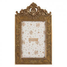 Zlatý fotorámeček ve vintage stylu Raissa – 14x3x24 cm na fotografii 10x15 cm