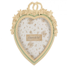 Zelený fotorámeček ve tvaru srdce Ven – 16x3x23 cm na fotografii 13x18 cm