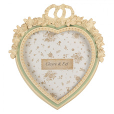 Zelený fotorámeček ve tvaru srdce Ven – 16x3x18 cm na fotografii 10x15 cm