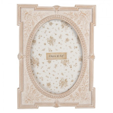 Růžový art deco fotorámeček s růžemi Rosalinka – 17x2x23 cm na fotografii 13x18 cm