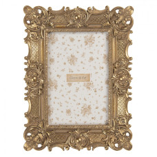 Zlatý fotorámeček v zámeckém stylu Wilren – 16x2x21 cm na fotografii 10x15 cm