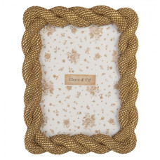 Zlatý fotorámeček proplétaný Wit – 17x2x22 cm na fotografii 13x18 cm