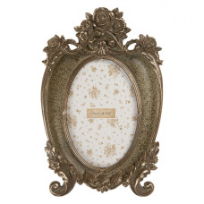 Zelený fotorámeček ve vintage stylu Wilsask – 16x3x24 cm na fotografii 10x15 cm