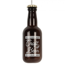 Skleněná vánoční ozdoba pivní láhev Craft Beer – 5x13 cm