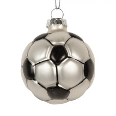 Skleněná vánoční ozdoba fotbalový míč – 6x6 cm