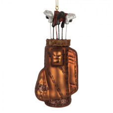 Skleněná vánoční ozdoba bag na golfové hole – 6x4x13 cm