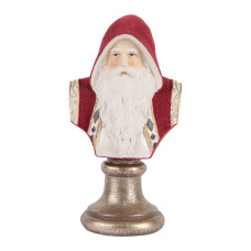 Vánoční dekorace busta Santa Clause v červené kapuci – 10x9x19 cm