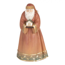 Vánoční dekorace Santa Claus v noční košili a čepičce na spaní – 17x13x27 cm