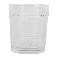 Sklenička na vodu s reliéfními puntíky Einde – 8x9 cm / 320 ml