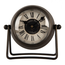 Stolní hodiny s římskými číslicemi a nápisem Jacques Panier A. Paris – 12x5x11 cm