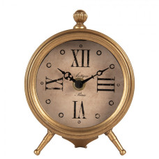 Zlaté malé stolní hodiny Antique Paris – 11x5x15 cm
