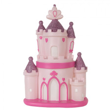 Dětská LED lampička ve tvaru růžového zámku L – 23x16x35 cm