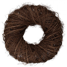 Velký hnědý ratanový věnec Riet I L – 60x18 cm