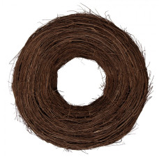 Velký hnědý ratanový věnec Riet II L – 60x18 cm