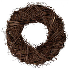 Hnědý ratanový věnec Riet IV S – 35x9 cm