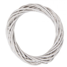 Bílý ratanový věnec Riet V XS – 20x3 cm