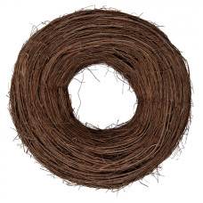 Hnědý ratanový věnec Riet IX L – 50x14 cm