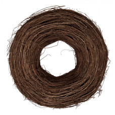 Hnědý ratanový věnec Riet IX M – 40x12 cm