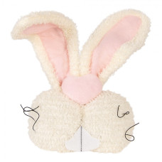 Dekorační polštář veselý velikonoční zajíček s fousky – 18x10x35 cm