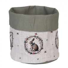 Pytlík / ošatka na pečivo se zajícem s mašlí Vintage Ears – 15x16 cm