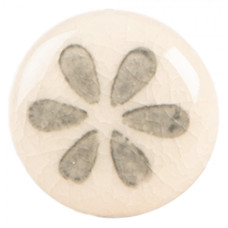 Šedo-béžová keramická úchytka Zesblad – 3x3 cm
