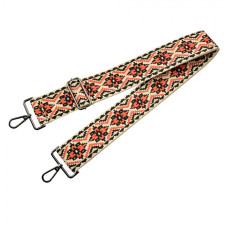 Oranžovo-černý popruh na kabelku – 5 cm
