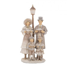 Vánoční dekorace figurka rodinky zpívající koledy – 15x11x30 cm