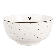 Keramická miska se záplavou srdíček Happy and Smile – 14x7 cm / 500 ml