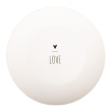 Keramický snídaňový talíř se srdíčkem Love z kolekce Happy and Smile – 20x2 cm