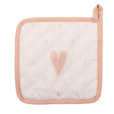 Kuchyňská chňapka / podložka pod hrnec se srdcem a domečky Home Sweet Home – 20x20 cm