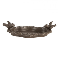 Litinové krmítko / pítko pro ptáky ve tvaru květu – 27x14x6 cm