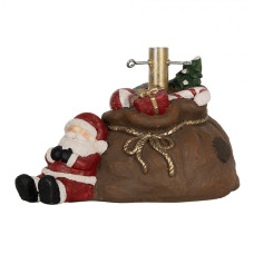 Dekorativní stojan na vánoční stromek ve tvaru Santa Clause – 46x31x30 cm
