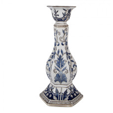 Keramický svícen s modrým cibulákovým vzorem Slaven L – 18x36 cm