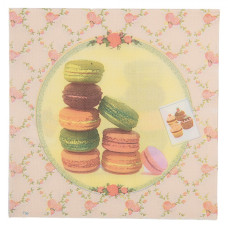 Papírové ubrousky pastelová cukrárna a makronky – 33x33 cm / 20 ks