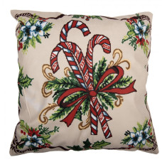 Vánoční povlak na polštář s cukrovými hůlkami Candy Cane – 45x45 cm