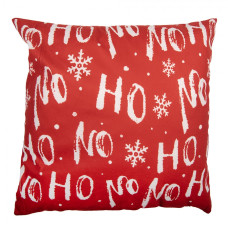 Červeno-bílý povlak na polštář s vánočním motivem Ho Ho Ho – 45x45 cm