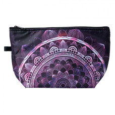 Fialová kosmetická taštička s mandalou Namaste – 22x13x18 cm
