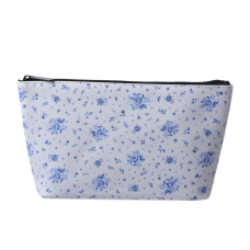 Modro-bílá kosmetická taštička Blue Rose Blooming – 26x6x16 cm