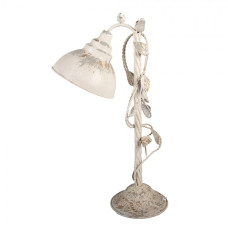 Béžová kovová stolní lampa – 35x19x62 cm