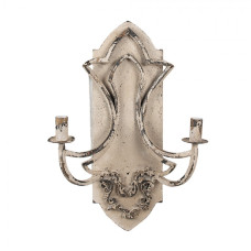 Béžová kovová nástěnná lampa – 41x17x60 cm
