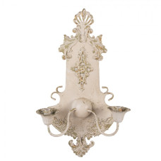 Béžovo-zelená kovová nástěnná lampa – 40x18x70 cm