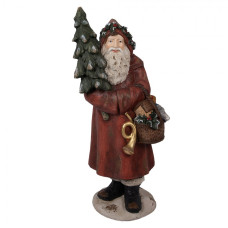 Červená keramická dekorativní figurka Santa Claus – 39x30x93 cm