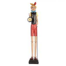 Béžová plastová dekorativní figurka Pinocchio – 12x11x68 cm