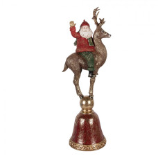 Hnědá plastová dekorativní figurka Santa Claus – 24x20x63 cm